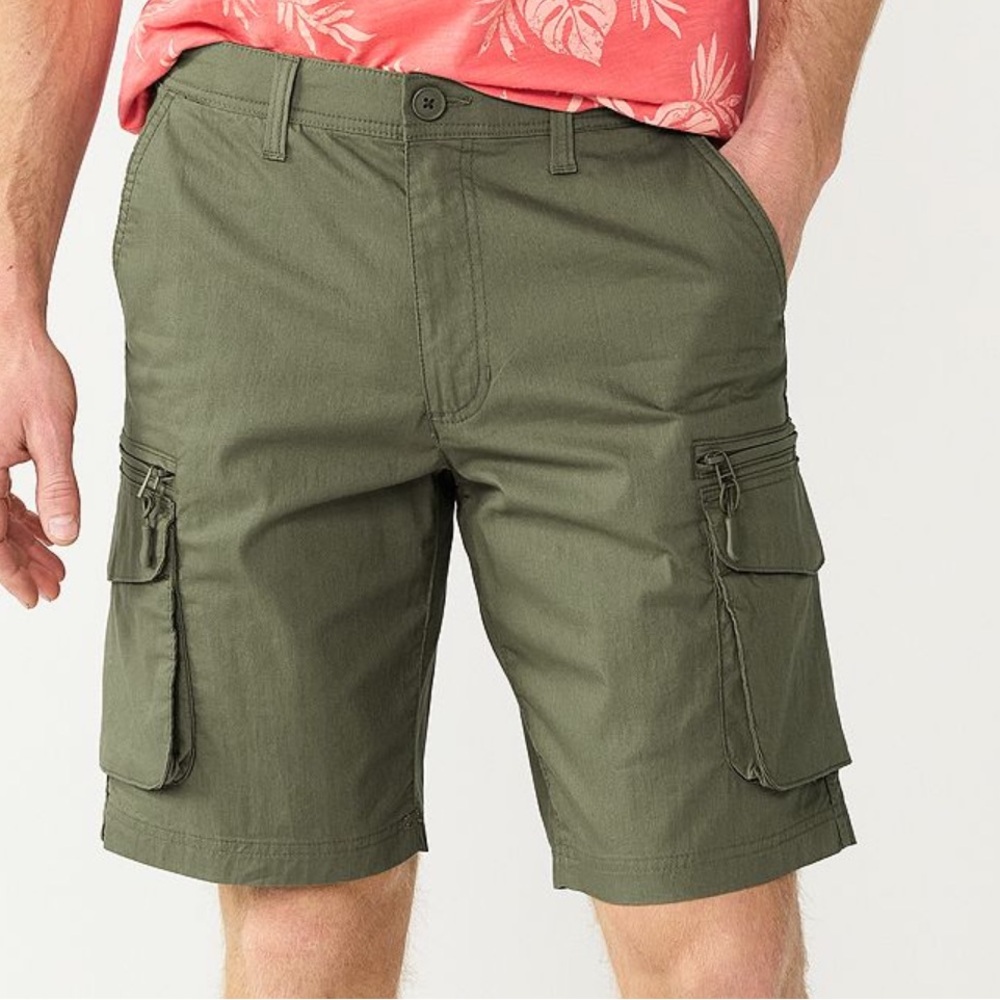 Sonoma Men's 10-inch Outdoor Cargo Shorts Olive Green Size 30